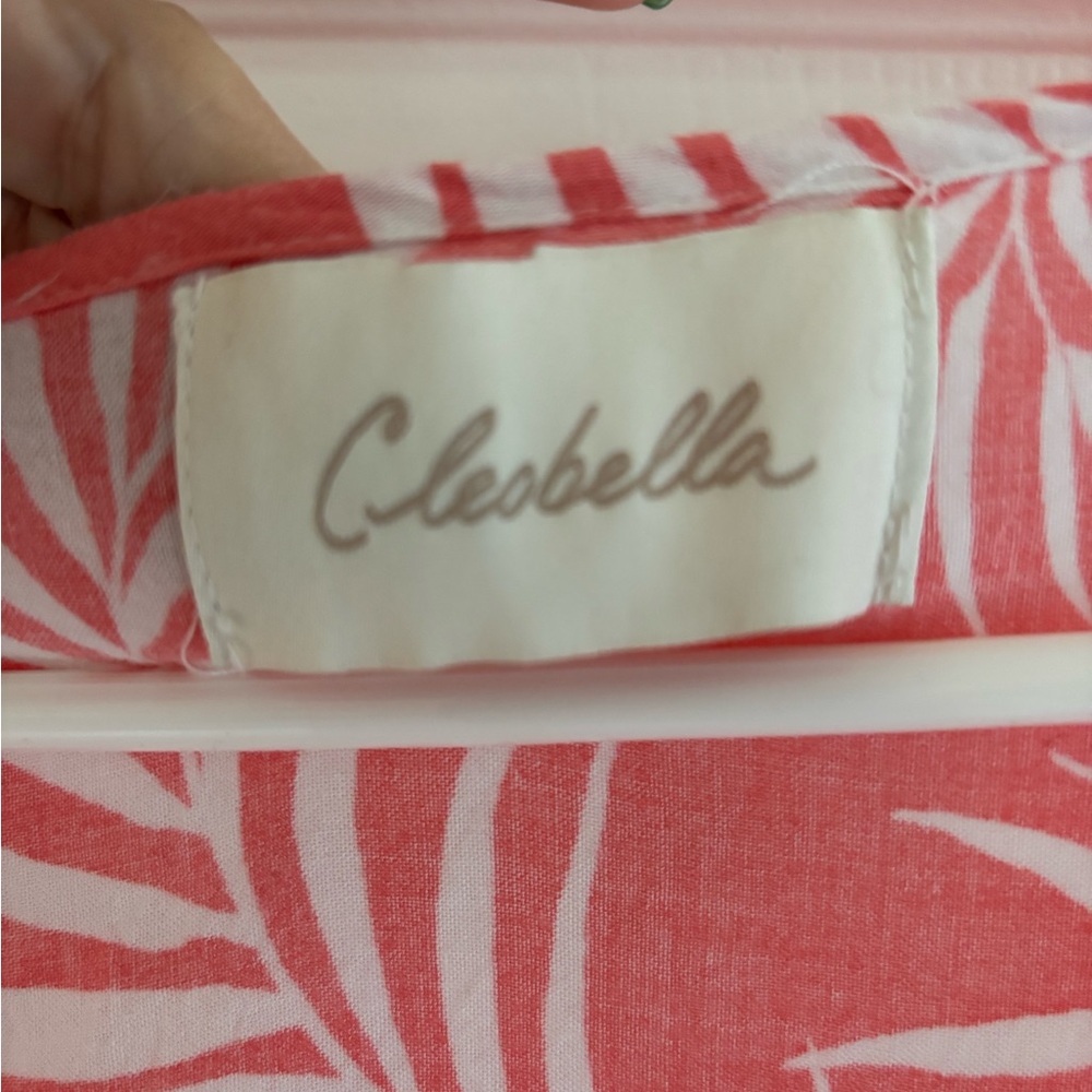 Cleobella Coral Palm Print Women's Swim Cover-Up. - Picture 2 of 5